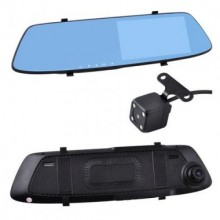 Автомобильный видеорегистратор-зеркало CAR DVR L-1001C Plus выносная камера (2020BS)
