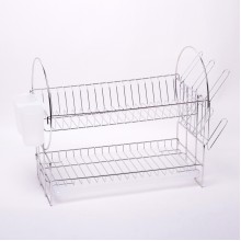 Двухъярусная сушилка для посуды из хромированной стали Kamille KM-0760 (0004BS)