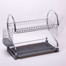 Сушилка для посуды двухъярусная Kamille KM-0762-B Plus (0024BS)