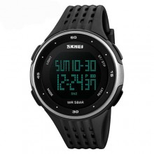 Часы наручные SKMEI SPORT 1219 серебристо-черный Original (5008BS)