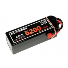 Аккумулятор AGA POWER PRO Li-Pol 5200mAh 14.8V 4S1P 60C Hardcase 48x47x138мм T-Plug ORIGINAL