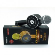 Беспроводной микрофон караоке WSTER WS-668 S Bluetooth динамик USB Чёрный Original (7030BS)