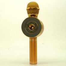 Беспроводной микрофон караоке WSTER WS-668 S Bluetooth USB Золотой Original (7029BS)