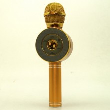 Беспроводной микрофон караоке  WSTER WS-668 S Bluetooth USB В ЧЕХЛЕ Золотой Original (7028BS)