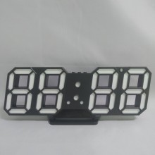 Электронные настольные LED часы Caixing CX-2218 Plus с будильником и термометром  чёрные, синяя подсветка (8079BS)