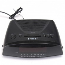 Электронные проводные цифровые часы VST 905 Plus с функцией радио Чёрные (8083BS)