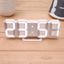 Электронные настольные LED часы Caixing CX-2218 с будильником и термометром, белая подсветка  (8078BS)