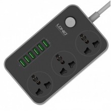 Сетевой удлинитель LDNIO SC3604 (6 USB, 3 розетки)