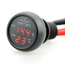 Термометр вольтметр VST 706-1 + USB (3165)
