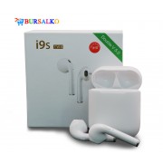 Наушники беспроводные блютуз TWS i9s tws Double V 5.0 EDR Bluetooth Pop-up NEW Stereo Plus White кейс с силиконовым чехлом 2019 (0050BS)