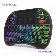 Беспроводная клавиатура мини Riitek Rii mini X8+ NEW с микрофоном тачпад русско-английская раскладка c подсветкой 8 цветов (0556BS)
